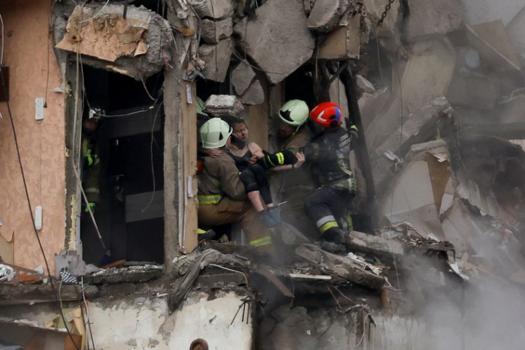 Attaque d'un immeuble d'habitation à Dnipro