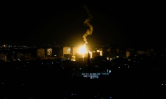 Des flammes à Gaza