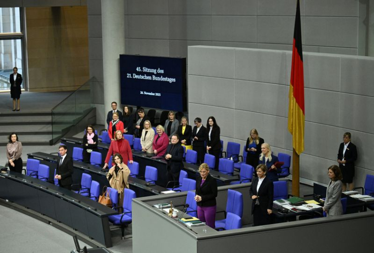 Débat budgétaire à la chambre basse du Parlement, le Bundestag, à Berlin