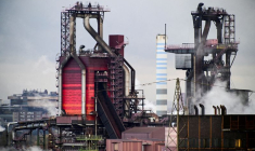 Une vue générale de l'usine sidérurgique de ThyssenKrupp à Duisbourg