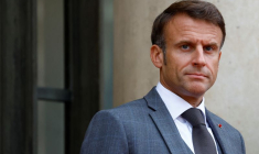 Le président français Emmanuel Macron à l'Elysée à Paris, en France