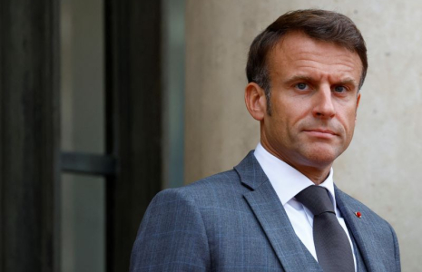 Le président français Emmanuel Macron à l'Elysée à Paris, en France