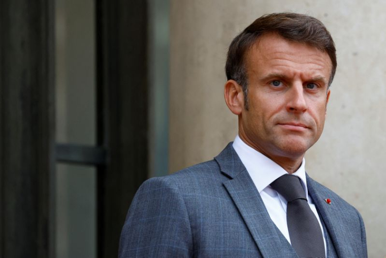 Le président français Emmanuel Macron à l'Elysée à Paris, en France