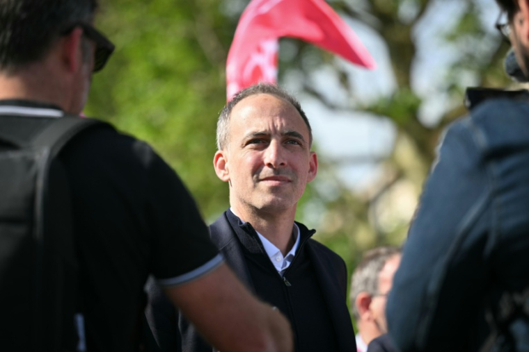 L'eurodéputé et leader de Place publique Raphaël Glucksmann le 1er mai 2026 à Rouen ( AFP / Lou BENOIST )