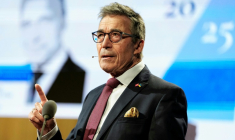 L'ancien chef de l'Otan, Anders Fogh Rasmussen, à Copenhague, le 13 mai 2025 ( Ritzau Scanpix / Mads Claus Rasmussen )
