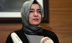 Fatma Betul Sayan Kaya, alors ministre turque de la Famille, à Istanbul, le 12 mars 2017 ( AFP / OZAN KOSE )