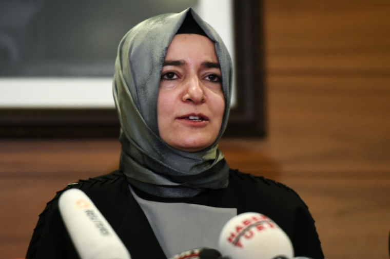 Fatma Betul Sayan Kaya, alors ministre turque de la Famille, à Istanbul, le 12 mars 2017 ( AFP / OZAN KOSE )