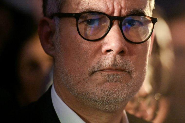 Le Premier secrétaire du PS Olivier Faure lors d'un meeting à Paris, le 14 janvier 2026 ( AFP / Martin LELIEVRE )