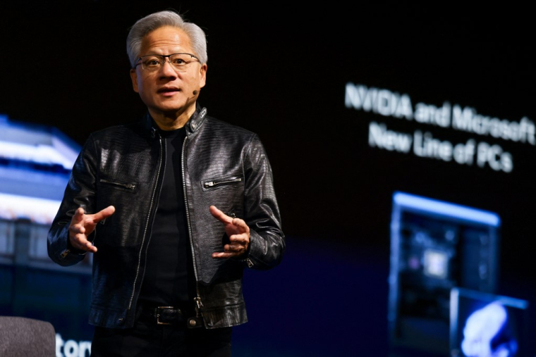 Jensen Huang, PDG de Nvidia, à Taipei, le 2 juin 2026 ( AFP / I-HWA CHENG )