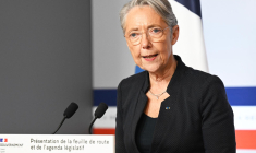 Elisabeth Borne, le 26 avril 2023, à Paris ( AFP / BERTRAND GUAY )