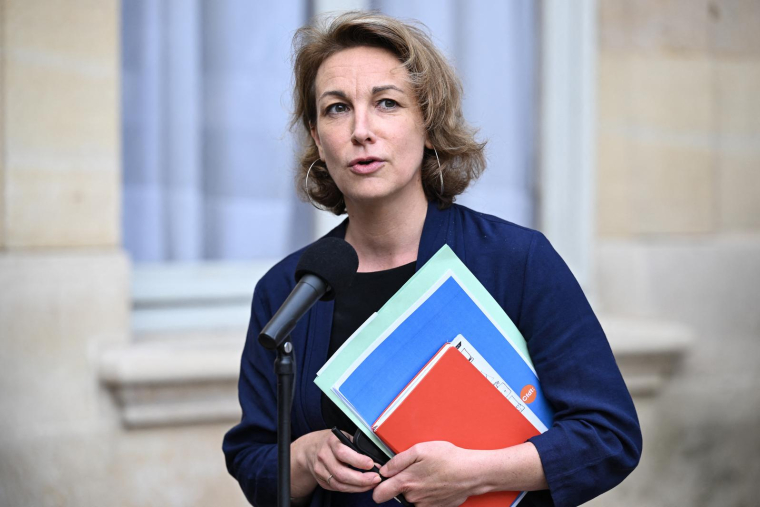 La numéro 1 de la CFDT Marylise Léon, le 12 juillet 2023. ( AFP / BERTRAND GUAY )