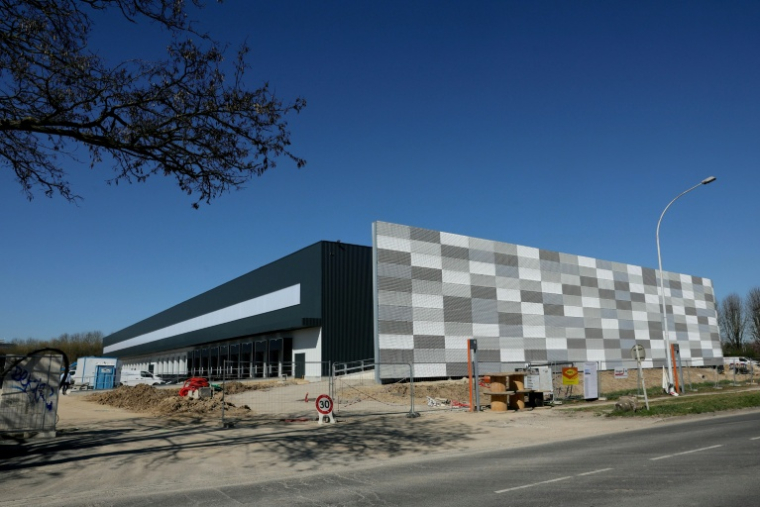 Le site en construction du data center de CyrusOne à Wissous (Essonne), le 20 mars 2025 ( AFP / Thomas SAMSON )