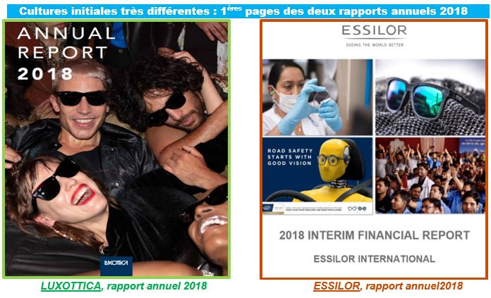 Premières pages comparées des deux rapports annuels de 2018.