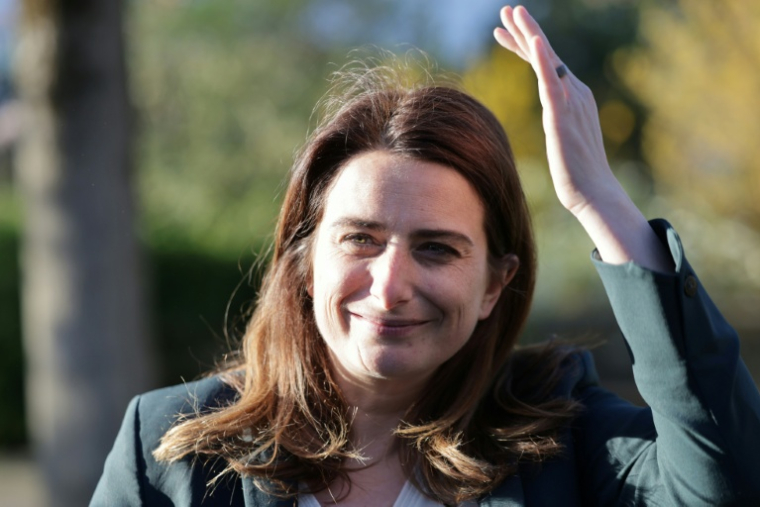 La secrétaire nationale des Ecologistes Marine Tondelier, le 17 mars 2026 à Vitry-sur-Seine, dans le Val-de-Marne  ( AFP / Ludovic MARIN )