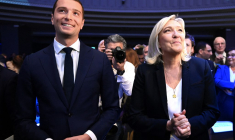 Jordan Bardella et Marine Le Pen à Paris, le 5 novembre 2022. ( AFP / ALAIN JOCARD )