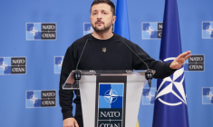 Volodymyr Zelensky à Bruxelles, en Belgique, le 17 octobre 2024. ( AFP / FRANCOIS WALSCHAERTS )