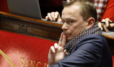 Olivier Dussopt, le 16 février 2023, à l'Assemblée nationale ( AFP / Ludovic MARIN )