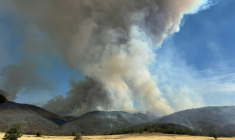 Photo fournie par les services contre les incendies de forêts de Victoria montrant un feu de brousse dans un parc national dans l'Etat de Victoria, en Australie, le 6 janvier 2026 ( Forest Fire Management Victoria / Handout )