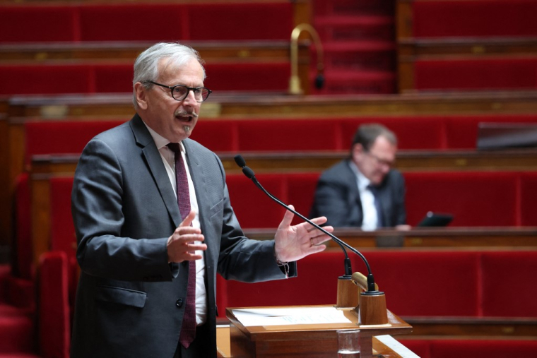 Jean-René Cazeneuve à Paris, le 29 avril 2024. ( AFP / ALAIN JOCARD )