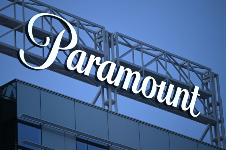 Le logo de la Paramount à Hollywood, en Californie, le 9 mars 2023 ( AFP / Patrick T. Fallon )