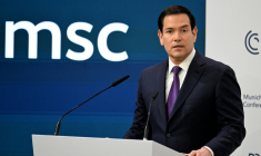 Le secrétaire d'Etat américain Marco Rubio s'exprime lors de la Conférence de Munich sur la sécurité (MSC), le 14 février 2026 ( AFP / THOMAS KIENZLE )