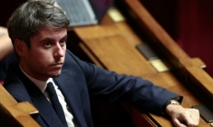 Le patron du parti Renaissance Gabriel Attal à l'Assemblée nationale le 31 octobre 2025 ( AFP / Thibaud MORITZ )