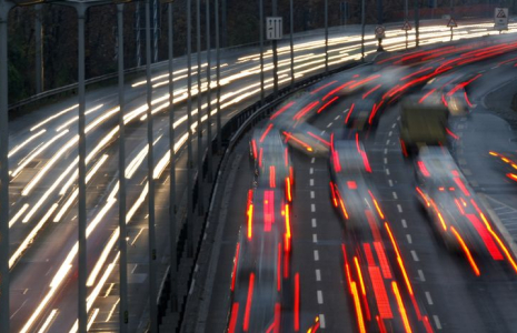 Photo d'archives: Une autoroute pendant une grève nationale des chemins de fer à Berlin
