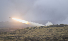 Photo d'archives d'une fusée M142 HIMARS à Oksbol, au Danemark