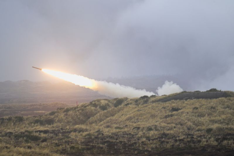 Photo d'archives d'une fusée M142 HIMARS à Oksbol, au Danemark