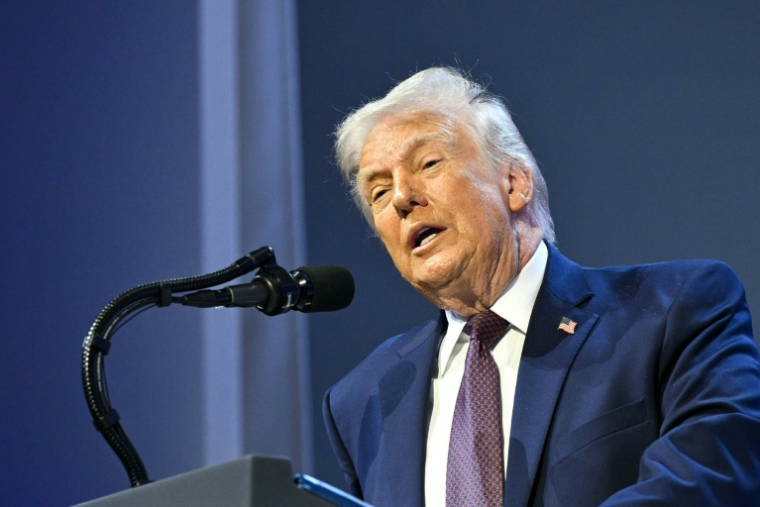 Le président américain au Forum économique mondial (WEF) à Davos, le 22 janvier 2025 en Suisse ( AFP / Mandel NGAN )