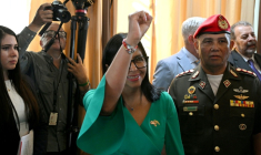 La présidente par intérim du Venezuela Delcy Rodriguez à Caracas le 5 janvier 2026 ( AFP / Federico PARRA )