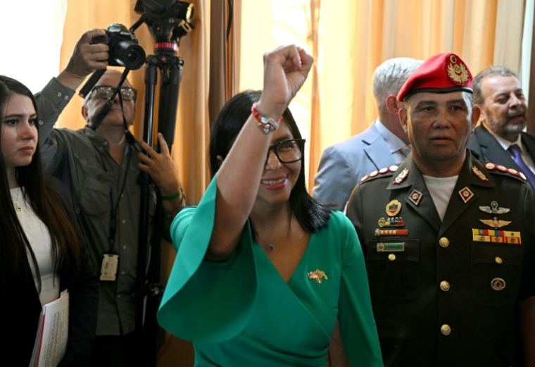 La présidente par intérim du Venezuela Delcy Rodriguez à Caracas le 5 janvier 2026 ( AFP / Federico PARRA )