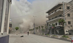 Les suites d'un bombardement israélien sur le sud de Beyrouth