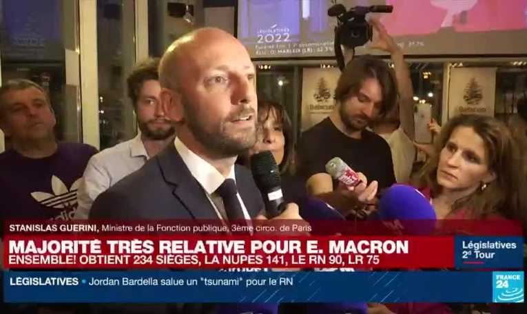 Législatives : le ministre Stanislas Guerini annonce sa victoire à Paris