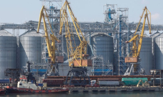 Photo d'archives d'un terminal céréalier dans le port maritime d'Odessa