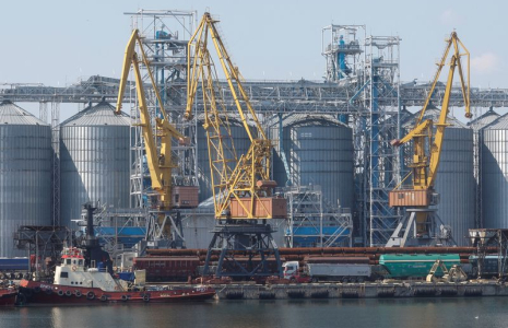Photo d'archives d'un terminal céréalier dans le port maritime d'Odessa