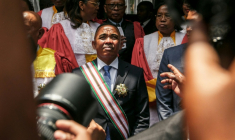 Le nouveau président de Madagascar, Michaël Randrianirina, à Antananarivo à Madagascar, le 17 octobre 2025 ( AFP / RIJASOLO )