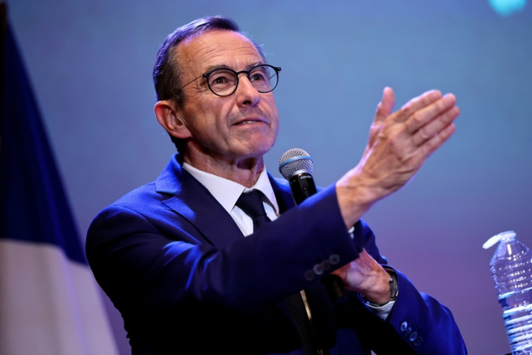 Bruno Retailleau (Les Républicains), candidat à l'élection présidentielle, à Boulogne-Billancourt, le 31 août 2026 ( AFP / SIMON WOHLFAHRT )