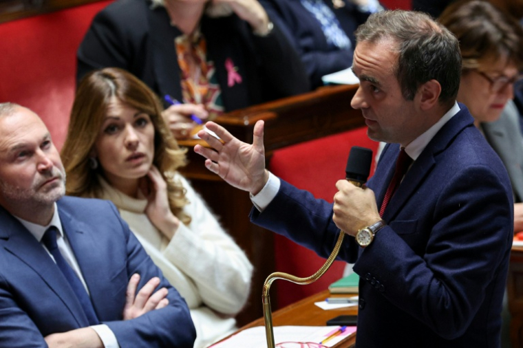 Le Premier ministre Sébastien Lecornu, le 21 octobre à l'Assemblée nationale à Paris ( AFP / Anne-Christine POUJOULAT )