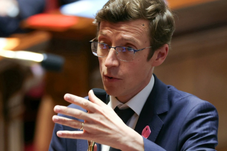 Le ministre français de l'Education nationale Edouard Geffray à l'Assemblée nationale le 14 octobre 2026 ( AFP / Thomas SAMSON )