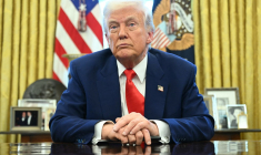 Donald Trump à Washington, aux États-Unis, le 9 avril 2025. ( AFP / SAUL LOEB )