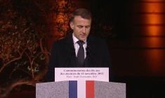 13-Novembre: la France, cible "quand les terroristes veulent frapper la démocratie" (Macron)