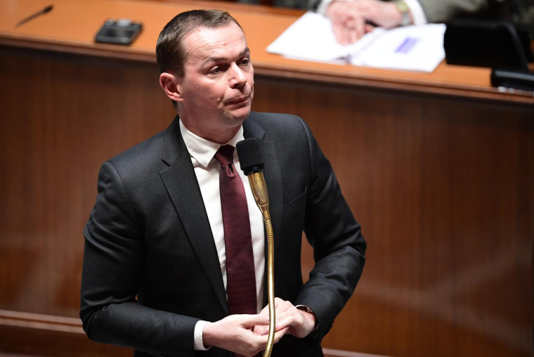Olivier Dussopt, le 28 février 2023, à l'Assemblée nationale ( AFP / BERTRAND GUAY )