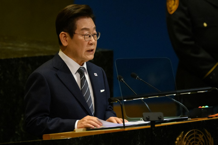 Lee Jae Myung, à l'Assemblée générale des Nations unies, le 23 septembre 2025 ( GETTY IMAGES NORTH AMERICA / ALEXI J. ROSENFELD )