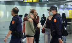 Photo prise par l'agence de presse taïwanaise CNA après les attaques du 19 décembre 2025 dans le métro de Taipei ( Central News Agency (CNA) / CHANG HAO-AN )