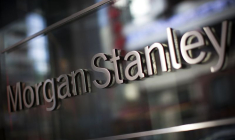 Le logo de Morgan Stanley au siège mondial de la société à Manhattan