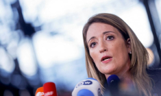 Photo d'archives de la présidente du Parlement européen, Roberta Metsola