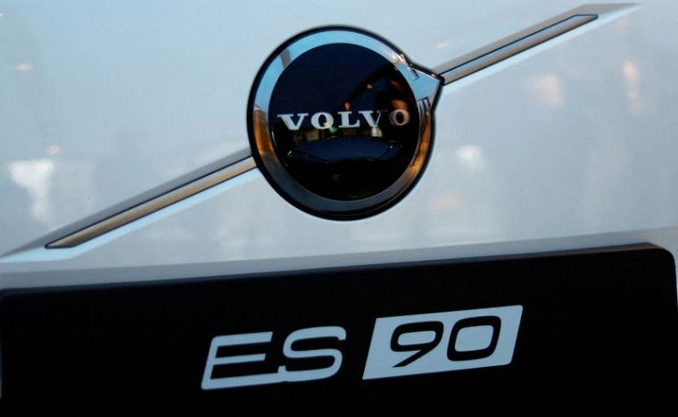 La ES90 de Volvo Cars lors d'un événement à Stockholm