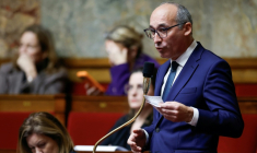 Le chef des députés Horizons Paul Christophe à l'Assemblée nationale, le 5 décembre 2025 ( AFP / Ian LANGSDON )