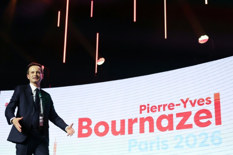 Pierre-Yves Bournazel lance sa campagne pour les municipales à Paris, le 3 juin 2025 ( AFP / Xavier GALIANA )